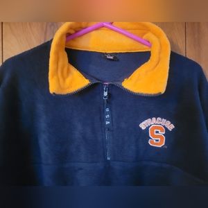Syracuse Vintage Men's 1/4 Zip‎ Pullover  Fleece Made In Usa  size XL